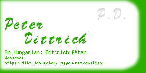 peter dittrich business card